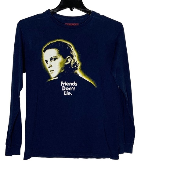 Stranger things dark blue long sleeve top. Size M - Picture 2 of 4